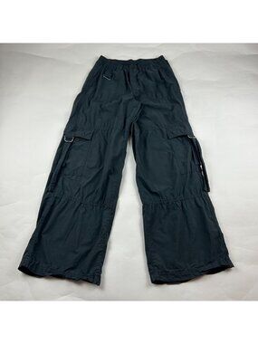 Wild Fable Dark Slate Gray Poplin Canvas Wide Leg Cargo Pant S